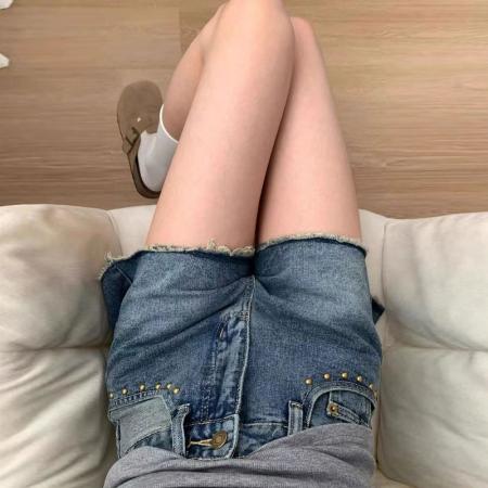 牛仔短裤女装夏季薄款新款宽松网红辣妹显瘦高腰小个子热裤  服裝批發女裝批發服飾貨源