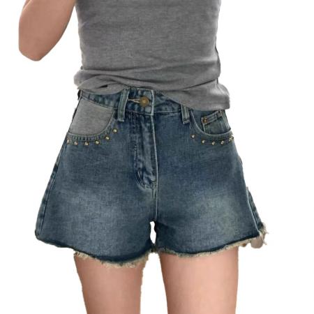 牛仔短裤女装夏季薄款新款宽松网红辣妹显瘦高腰小个子热裤  服裝批發女裝批發服飾貨源