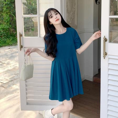 BY17194# 法式复古百褶...