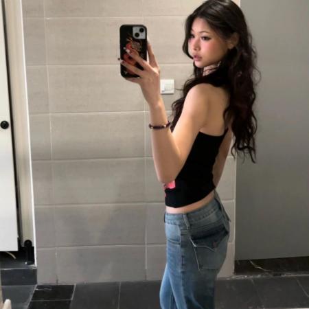 BY17298# 莫代尔人棉面料原版型辣妹风纯欲抹胸，印花+防滑条