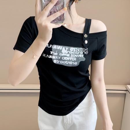 BY17320# 夏季新款时尚ins潮宽松休闲百搭短袖T恤上衣ins潮