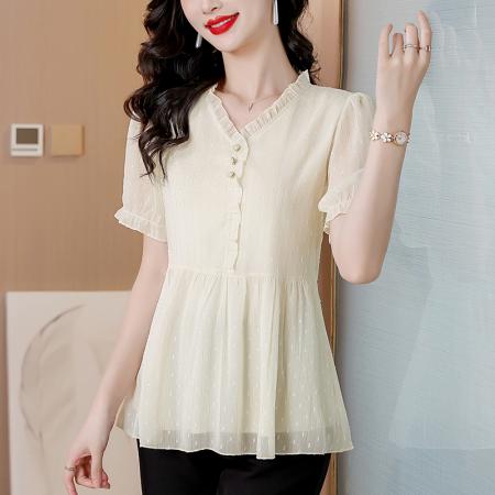 BY17400# 今年夏季新款别致女装短袖上衣