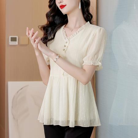 BY17400# 今年夏季新款别致女装短袖上衣