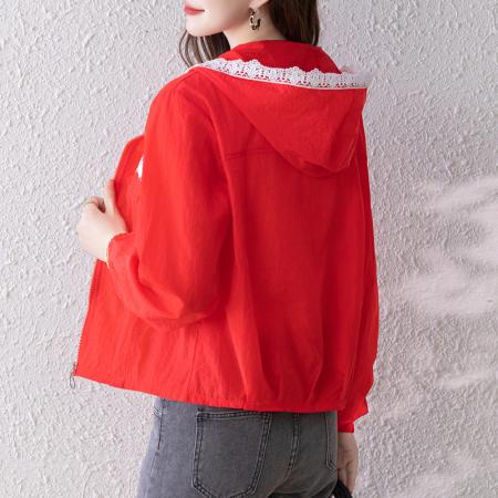 FA56878# 防晒衣流行女新款蕾丝花边短外套高级感小个子薄纱空调衫夹克