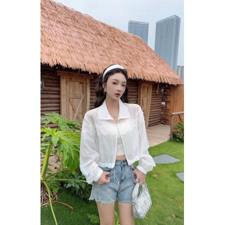 FA56879# 蕾丝防晒衣女夏季冰丝薄外套新款设计感户外透气开衫