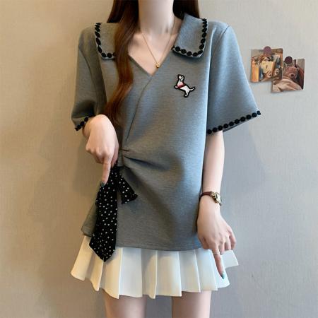 夏季新款大码女装时尚设计感po...