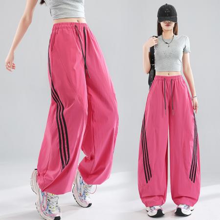 夏季新款速干弯刀裤时尚两穿阔腿束脚美式休闲运动裤长裤 服裝批發女裝批發服飾貨源