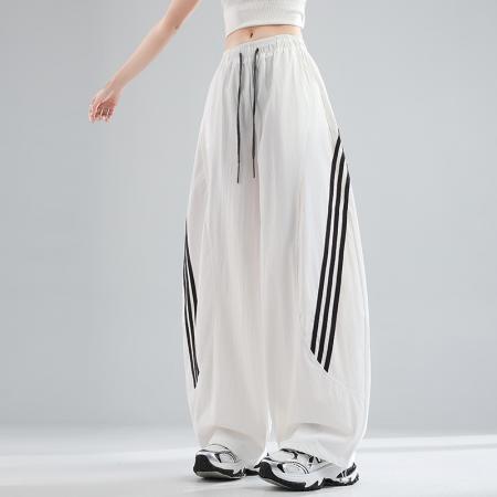 BY17451# 夏季新款速干弯刀裤时尚两穿阔腿束脚美式休闲运动裤长裤 服裝批發女裝批發服飾貨源