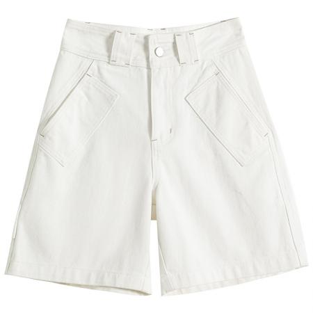 BY17463# 不易褪色五分牛仔短裤女春夏季新款小个子A字版显瘦短裤子 服裝批發女裝批發服飾貨源