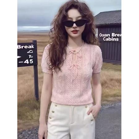 BY17473# 银河万岁“柔软小猫”马海毛羊毛毛衣轻盈织物复古百搭针织衫 服裝批發女裝批發服飾貨源