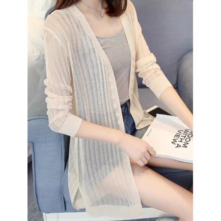 冰丝针织衫女夏季吊带裙外搭开衫外套薄款披肩防晒衣薄纱外穿上衣 服裝批發女裝批發服飾貨源