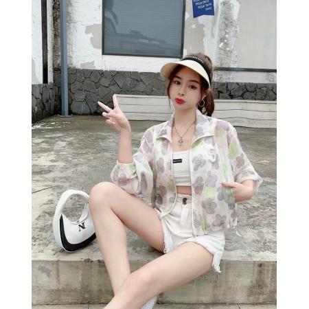 BY17512# 冰丝短款防晒衣女夏季小个子空调服新款户外透气开衫薄款外套 服裝批發女裝批發服飾貨源