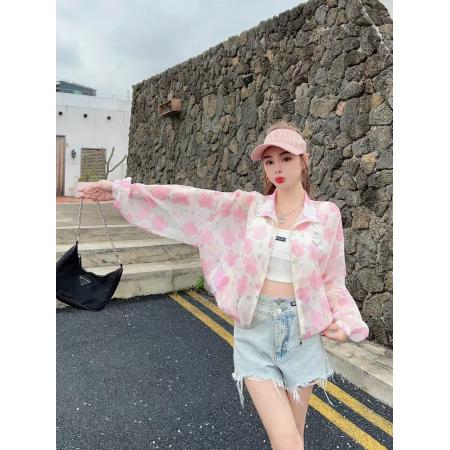 BY17512# 冰丝短款防晒衣女夏季小个子空调服新款户外透气开衫薄款外套 服裝批發女裝批發服飾貨源