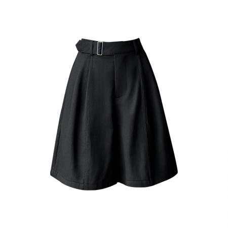 BY17514# 松紧腰a字休闲阔腿短裤女夏薄款百搭五分中裤子 服裝批發女裝批發服飾貨源