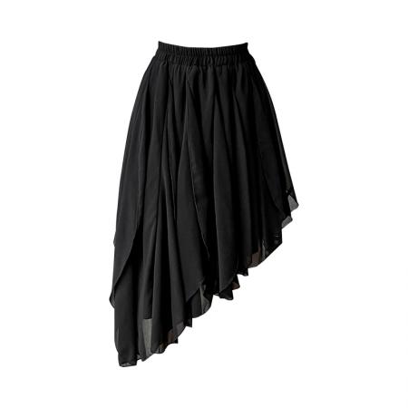 高腰不规则半身裙女夏季款A字蛋糕裙层次感短裙 服裝批發女裝批發服飾貨源