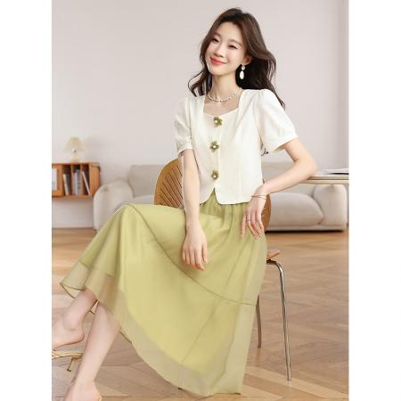 BY17555# 小香风夏季连衣裙新款今年流行爆款女巨好看减龄漂亮套装裙子 服裝批發女裝批發服飾貨源