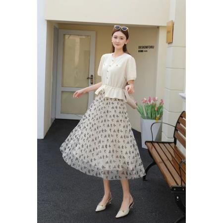 BY17593# 新款时尚百搭宽松显瘦洋气连衣裙 服裝批發女裝批發服飾貨源