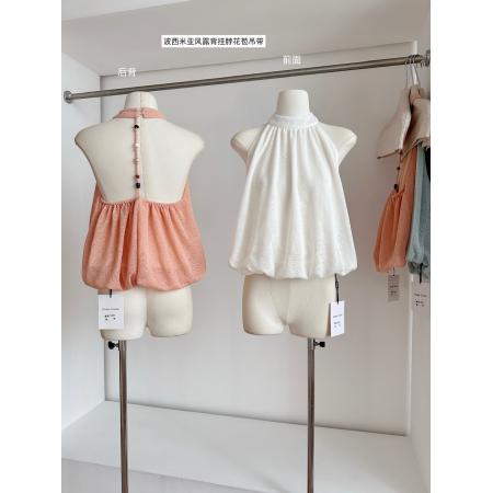 BY17674# 辣妹小心机露背挂脖背心女独特漂亮外穿宽松吊带上衣女潮 服裝批發女裝批發服飾貨源