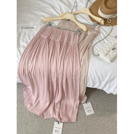 樱岛之恋气质姐姐风重工用料优雅压褶海岛缎飘飘裙 服裝批發女裝批發服飾貨源