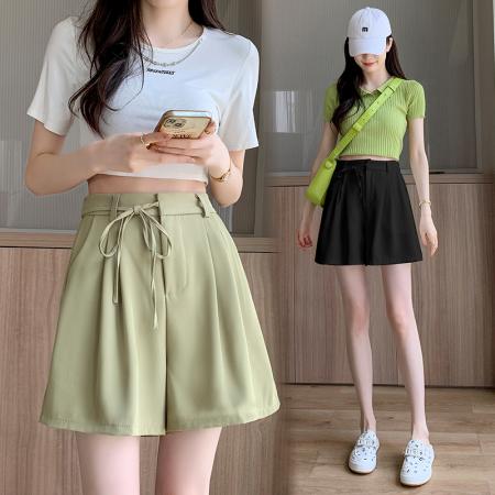 夏新款设计感遮胯A字阔腿裤西装裤百搭休闲短裤 服裝批發女裝批發服飾貨源