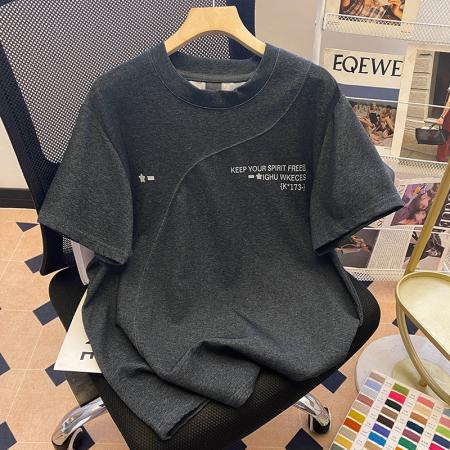 曼巴棉短袖t恤男夏新款宽松潮正肩印花圆领上衣女装 服裝批發女裝批發服飾貨源