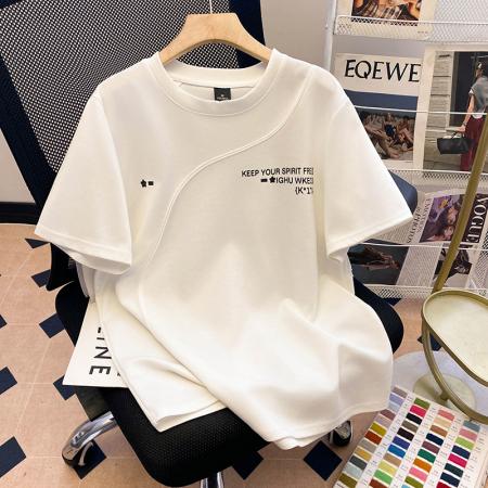 曼巴棉短袖t恤男夏新款宽松潮正肩印花圆领上衣女装 服裝批發女裝批發服飾貨源