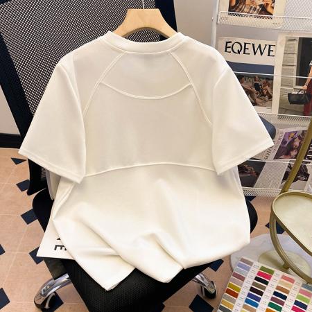 曼巴棉短袖t恤男夏新款宽松潮正肩印花圆领上衣女装 服裝批發女裝批發服飾貨源