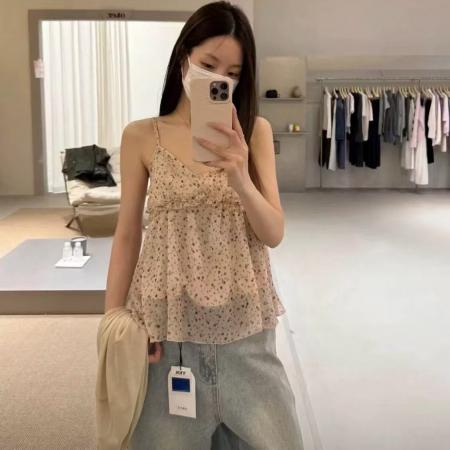 韩国东大门夏季新款韩系设计感豹纹吊带背心女小众叠穿上衣潮 服裝批發女裝批發服飾貨源