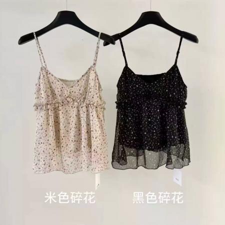 韩国东大门夏季新款韩系设计感豹纹吊带背心女小众叠穿上衣潮 服裝批發女裝批發服飾貨源