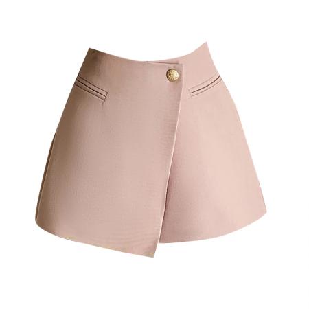 小香风短裤女夏季西装a字裙裤高腰阔腿裤外穿排扣短裤裙女 服裝批發女裝批發服飾貨源