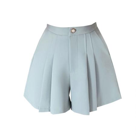 高腰百褶裙裤不规则半身裙女a字短裙夏季新款百搭裤裙韩系 服裝批發女裝批發服飾貨源