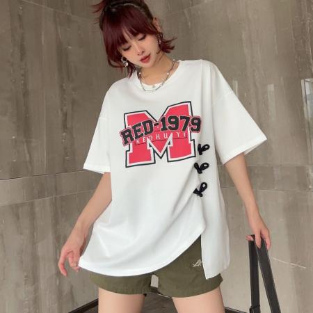 棉后包领纯棉中国风复古短袖t恤女大码女装上衣 服裝批發女裝批發服飾貨源