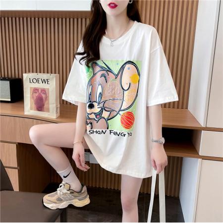 棉后包领纯棉短袖t恤女大码女装上衣 服裝批發女裝批發服飾貨源