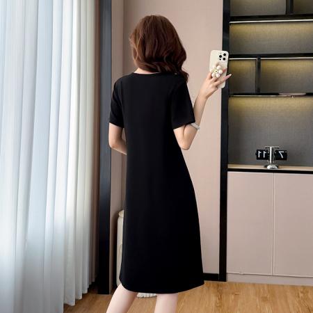 大码显瘦女装连衣裙娃娃领显瘦名媛气质时尚休闲裙子女 服裝批發女裝批發服飾貨源