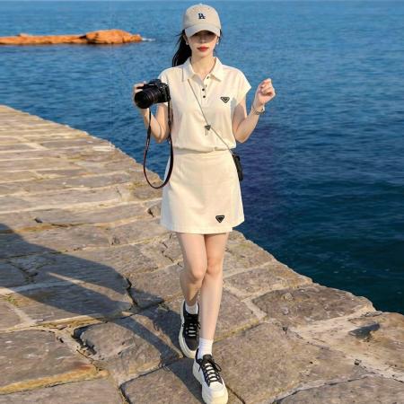 BY17913# 网红爆款套装女夏季盐系轻熟减龄洋气休闲运动短袖短裙两件套 服裝批發女裝批發服飾貨源