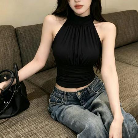 BY17978# 纯欲性感抹胸收腰上衣带胸垫打底衫内搭 服裝批發女裝批發服飾貨源