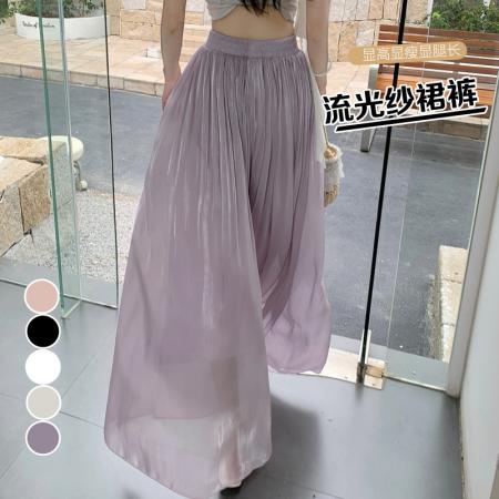 BY17983# 夏季新款流光纱仙气裙裤百搭韩版休闲裤女 服裝批發女裝批發服飾貨源
