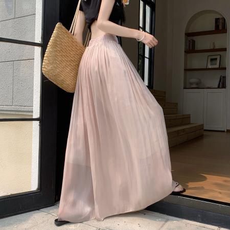 BY17983# 夏季新款流光纱仙气裙裤百搭韩版休闲裤女 服裝批發女裝批發服飾貨源