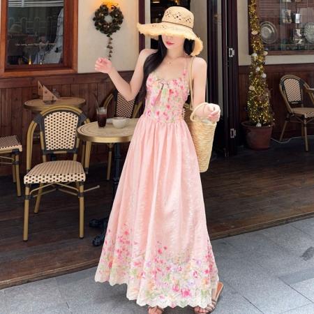 BY17990# 手绘花园长款...