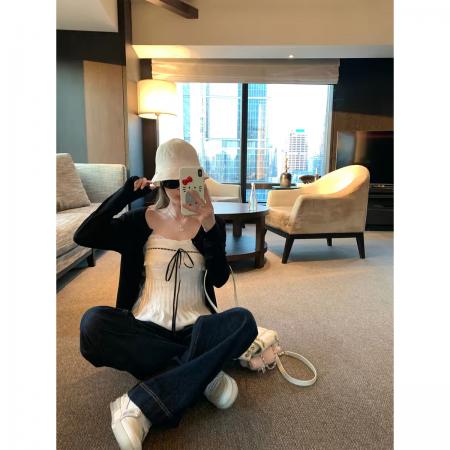 BY18023# 孔真烦呐日落原野集蕾丝抹胸背心女外穿纯欲辣妹内搭无袖上衣 服裝批發女裝批發服飾貨源