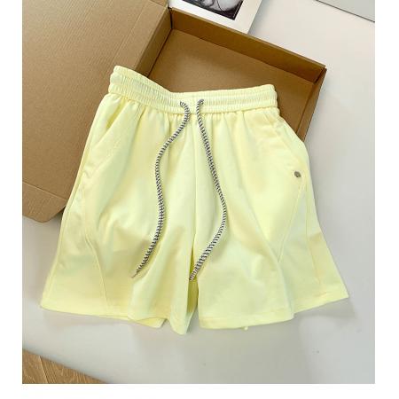 BY18028# 夏季新款简约休闲运动短裤女宽松透气百搭阔腿五分热裤 服裝批發女裝批發服飾貨源