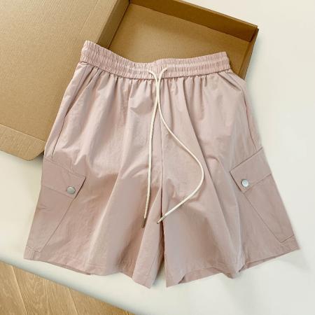 BY18029# 夏季新款美式冰丝工装短裤女宽松百搭透气休闲五分运动裤 服裝批發女裝批發服飾貨源