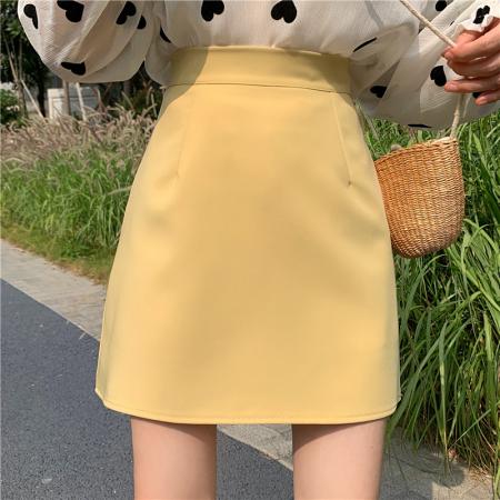 BY18068# 春夏韩版基础糖果色半身裙A字高腰学生百搭裙 服裝批發女裝批發服飾貨源