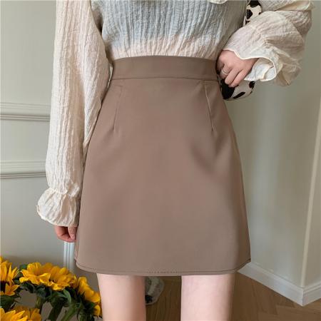 BY18068# 春夏韩版基础糖果色半身裙A字高腰学生百搭裙 服裝批發女裝批發服飾貨源
