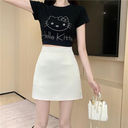 BY18069# 春夏多色半身裙女高腰A字裙防走光短裙包臀裙 服裝批發女裝批發服飾貨源