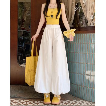 BY18071# 花苞裙裤女夏季新款高腰宽松显瘦垂感灯笼裤休闲阔腿裤 服裝批發女裝批發服飾貨源