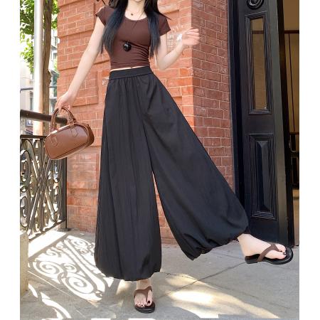 BY18071# 花苞裙裤女夏季新款高腰宽松显瘦垂感灯笼裤休闲阔腿裤 服裝批發女裝批發服飾貨源