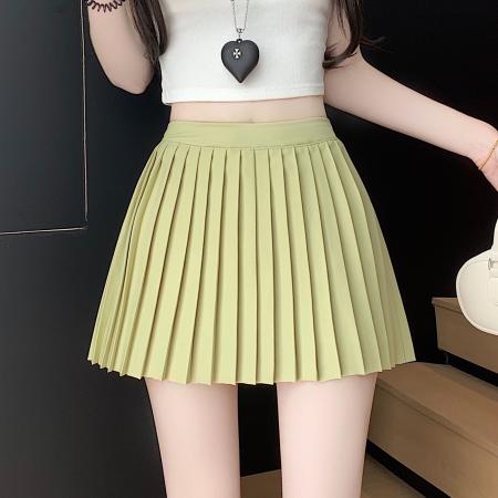 BY18074# 新款夏季百褶纯色裙高腰女JK裙子显瘦百搭气质短裙ins潮 服裝批發女裝批發服飾貨源