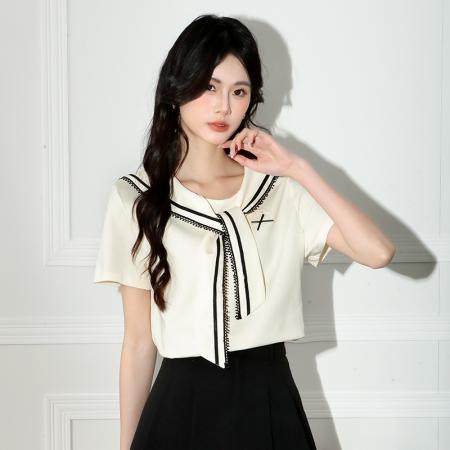 BY18101# 夏季新款海军风学院风女上衣 服裝批發女裝批發服飾貨源