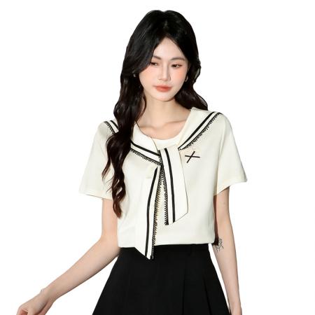 BY18101# 夏季新款海军风学院风女上衣 服裝批發女裝批發服飾貨源